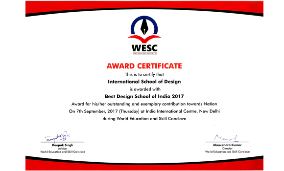 INSD WINS RECOGNITION